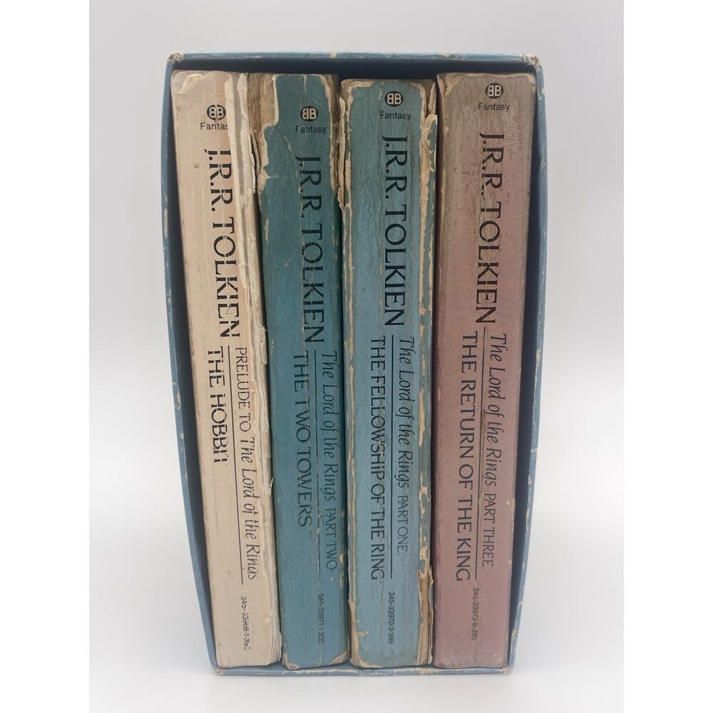 Lord of the Rings JRR Tolkien Box Set 1986 Ballantine 4 Paperback Books, Hobbit - Picture 2 of 16